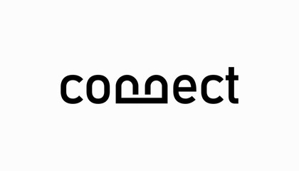 logo design connection simple icon vector illustration. Modern Networking Logo Design Vector.