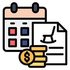Retirement Plan Icon Element For Design