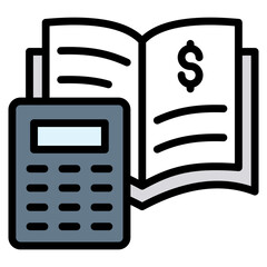 Accounting Ledger Icon Element For Design