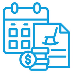 Retirement Plan Icon Element For Design
