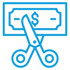 Budget Cut Icon Element For Design