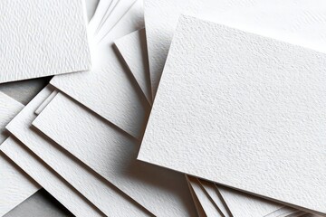 Stacked White Paper Sheets With Texture