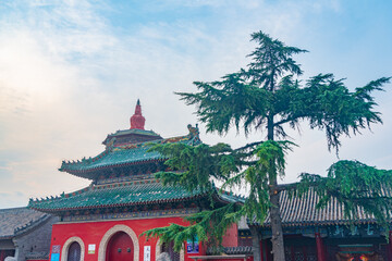 Fototapeta premium Wenfeng Pagoda of Tianning Temple in Anyang City, Henan Province