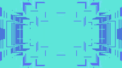 Abstract kaleidoscope symmetrical digital artwork, forming a kaleidoscopic geometric tunnel with pixelated depth and futuristic vibes