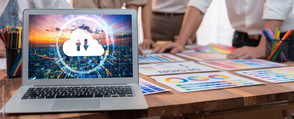 Aufkleber cloud computing software for brisk remote work and personal data storage