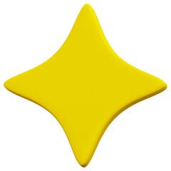Obraz premium 3D Sparkle Star Icon