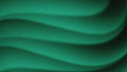 Obraz premium Teal gradient illustration with a blurry wave pattern, with rough grain texture