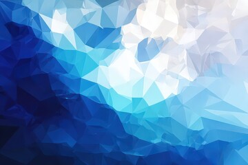 Abstract Triangular Background In Blue And White