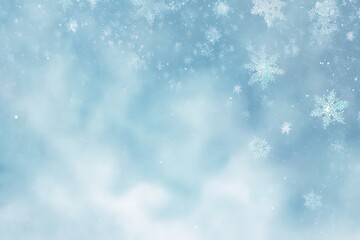Obraz premium Abstract Light Blue Snowflake Pattern Background