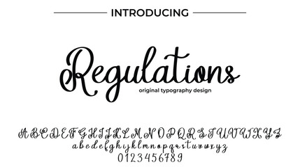 Regulations - Elegant Script Font for Smooth Handwritten Design and Creative Typography