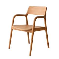 Fototapeta premium Wooden Chair Isolated on White Background