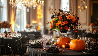 ホテルの豪華なハロウィンバンケット