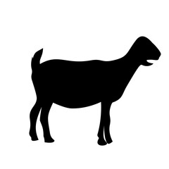 Standing Goat Silhouette Illustration