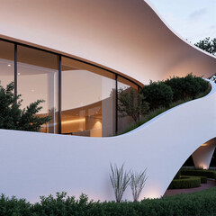 modern architecture in the park