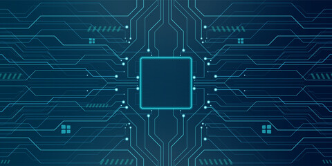 Futuristic Technology Background Abstract Circuit Board Design for Digital Innovation