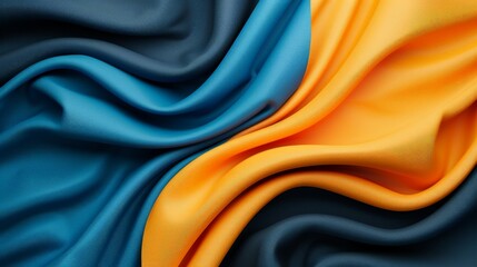 Modern fabric texture background featuring a blue and yellow design with bright color combinations