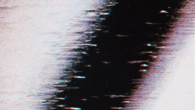 Dynamic digital glitch texture with vibrant chromatic aberration and abstract static interference creating a modern, distorted visual effect