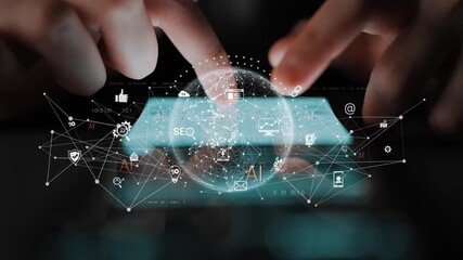 Global AI network showing connection between AI, global, and network elements across the digital world and data infrastructure Marrow - Powered by Adobe
