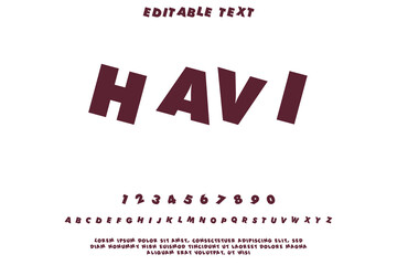 Bold marroon alphabet and numbers with editable text space