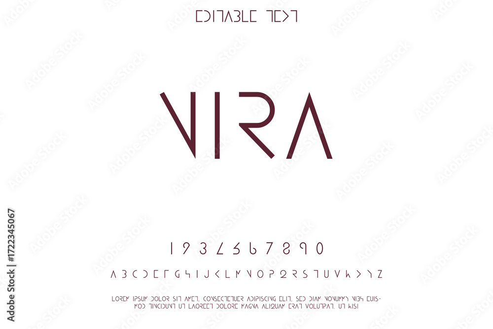 Poster elegant vira logo with subtle design elements and text