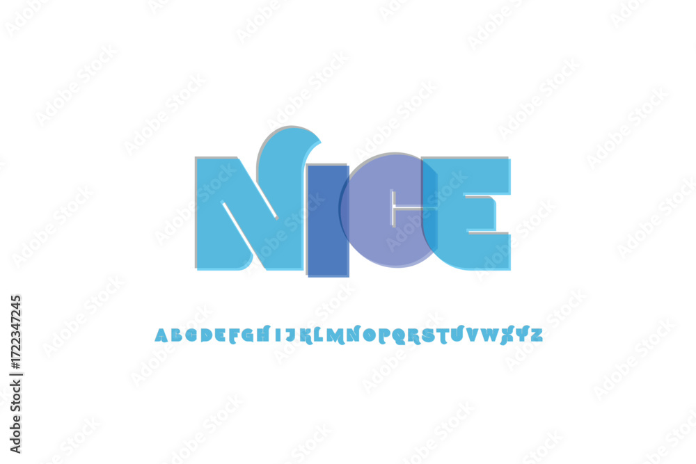 Poster modern and colorful nice logo with gradient and text