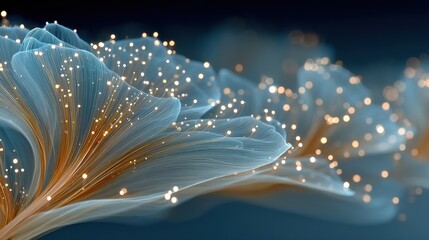 Exploring the Microscopic Beauty of Myelinated Fibers in the Brainstem: A Close-up Floral Insight