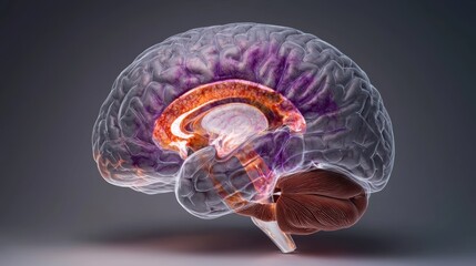 Illuminating Insights: A Deep Dive into a Microscopic Cross-Section of the Brain with Radiant Red Light