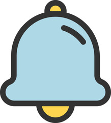 Icon of a bell, representing notification or alert. Perfect for apps, websites, social media, and communication design