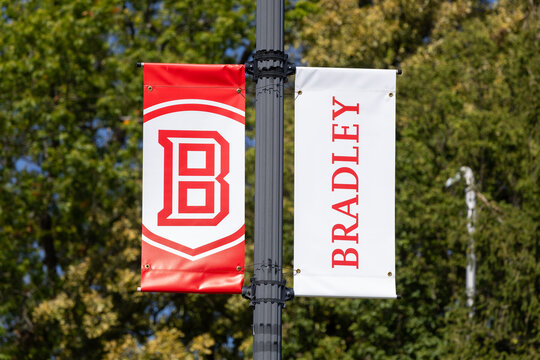 Peoria, IL, USA - September 11, 2025: Bradley University is a private university in Peoria, IL that was founded in 1897. 