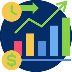forecast icon isolated on white background. vector illustration icon for market fluctuation