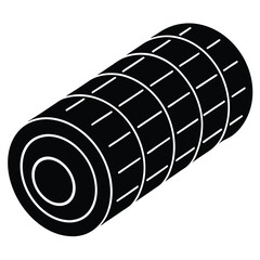 foam rolling vector icon