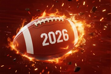 Fiery American Football 2026 Season Preview for Sports Websites and Social Media