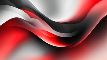 Dynamic flow background with bold red, black, and white curves, perfect for adding a modern and energetic feel to any creative project, banner, or presentation