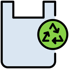 Recycled plastic icon for ecology and environment, business, website, application, printing, document, poster design, etc