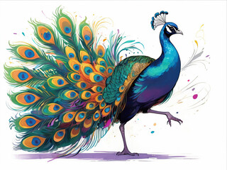 Obraz premium peacock with feathers