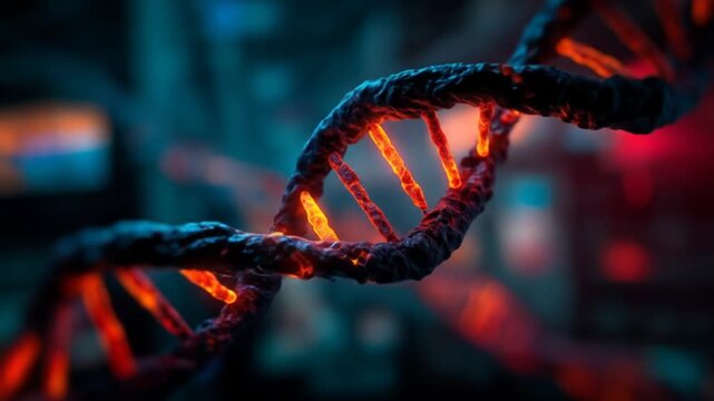 Burning dna structure