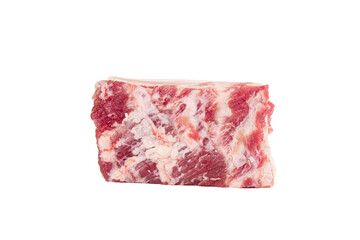 Raw Pork Meat Cut with Marbled Fat - Fresh Butcher Piece for BBQ and Chinese Cooking