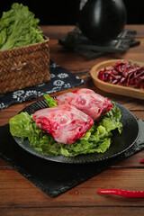 Fresh Rabbit Heads Chongqing Style Chinese Cuisine Raw Meat Preparation Traditional Cooking Ingredients