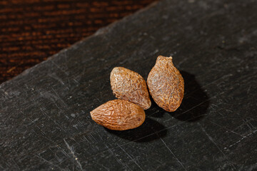 Dried Sea Buckthorn Berries on Slate - Natural Health Remedy with Moisturizing and Throat Soothing Properties