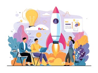Healthy Lifestyle Related Modern Flat Design, Vector Illustration