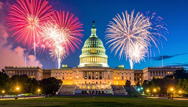 Capitol Building Fireworks Celebration.