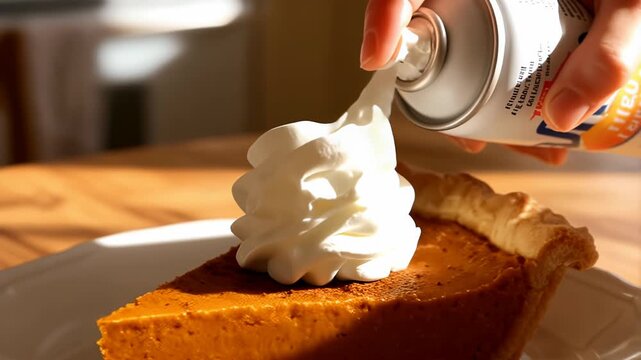 Pumpkin Pie with Whipped Cream