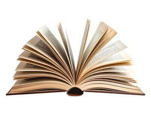 open book on white background