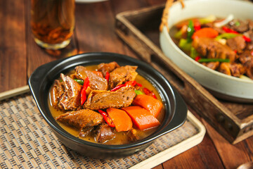 Braised Goose Stew with Vegetables and Whiskey Traditional Country Cooking