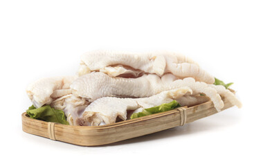Fresh Raw Chicken Wings and Drumettes on Wooden Cutting Board Ready for Cooking