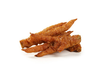Fototapeta premium Marinated Chicken Feet Snacks with Crispy Golden Skin Asian Delicacy Food