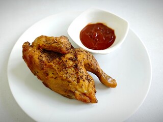 Grilled chicken wings with sauce