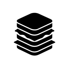 Vector icon of a club sandwich