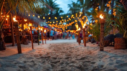 A Beach Party with a Festive Christmas Luau Theme