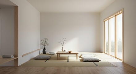 Empty modern japanese room